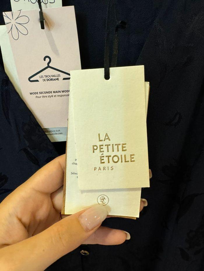 Blouse la Petite Étoile marine satinée Taille 3 - photo numéro 5