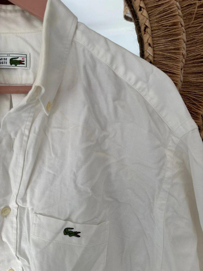 Chemise blanche / Crème Lacoste 43 - photo numéro 4