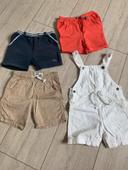 Lot été - 3 shorts et une salopette