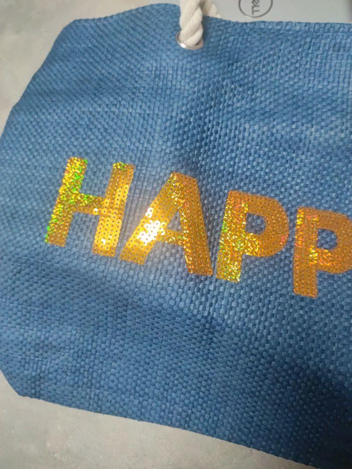 Sac de plage osier Happy paillettes - photo numéro 6