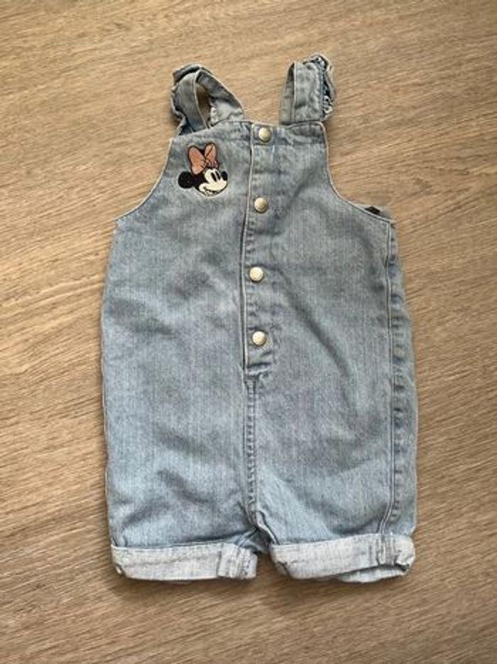 Combishort en jean « Minnie » taille 24 - photo numéro 1