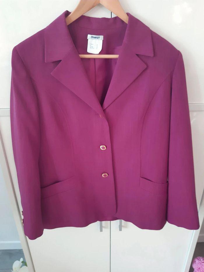 Blazer veste tailleur bordeaux Damart. T 44. Neuf. - photo numéro 2