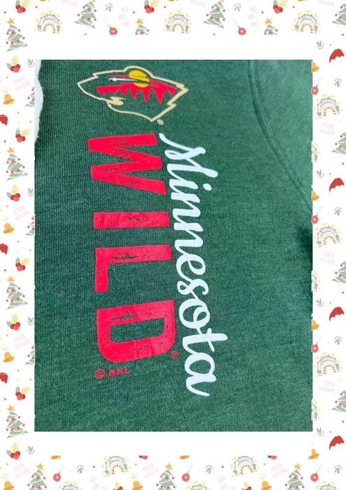 👕 Sweat à capuche Veste University Rare Vintage y2k 90s 2000s Minnesota Wild Vert Taille S 👕 - photo numéro 7