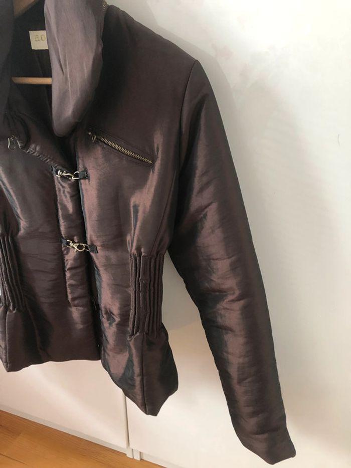 Blouson parka veste manteau doudoune 38 marron glacé - photo numéro 3