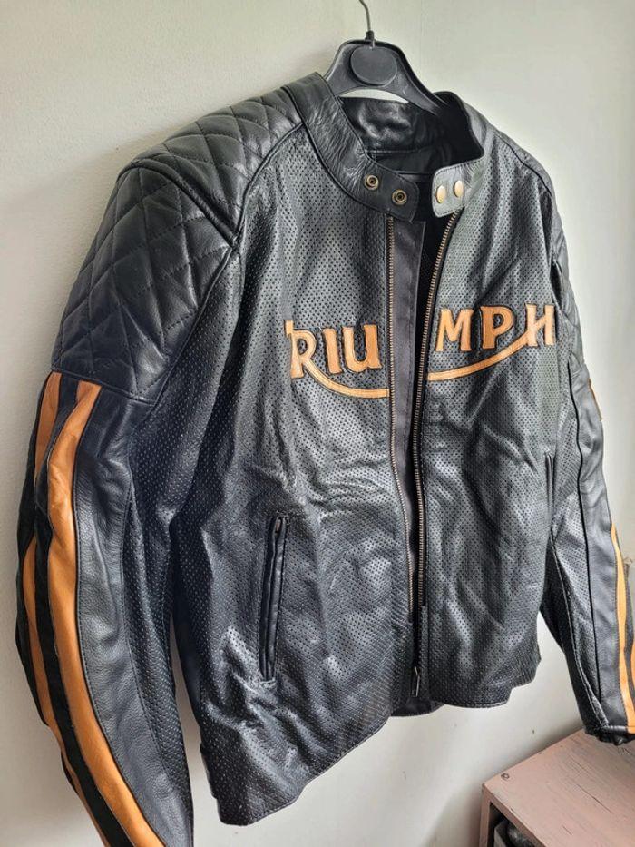 Blouson moto cuir - photo numéro 1