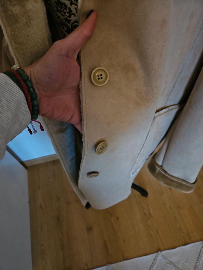 Manteau effet peau beige neuf - photo numéro 3