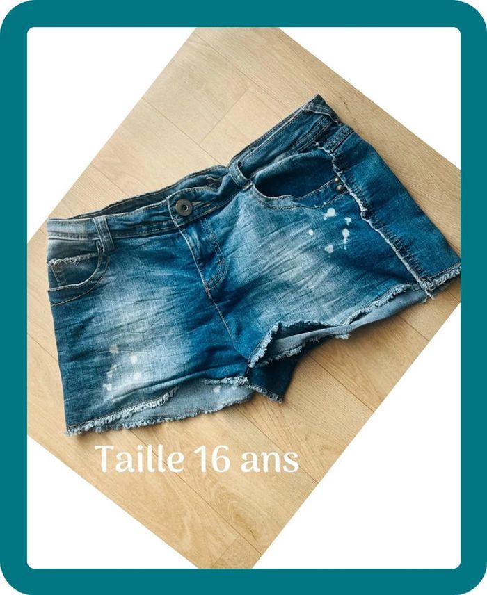 Short en jean taille 16 ans - photo numéro 1