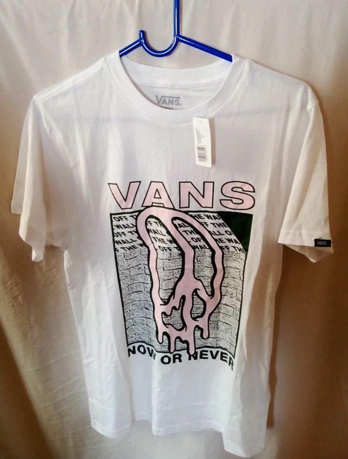 Tee-shirt blanc imprimé Vans taille S neuf avec étiquette - photo numéro 6