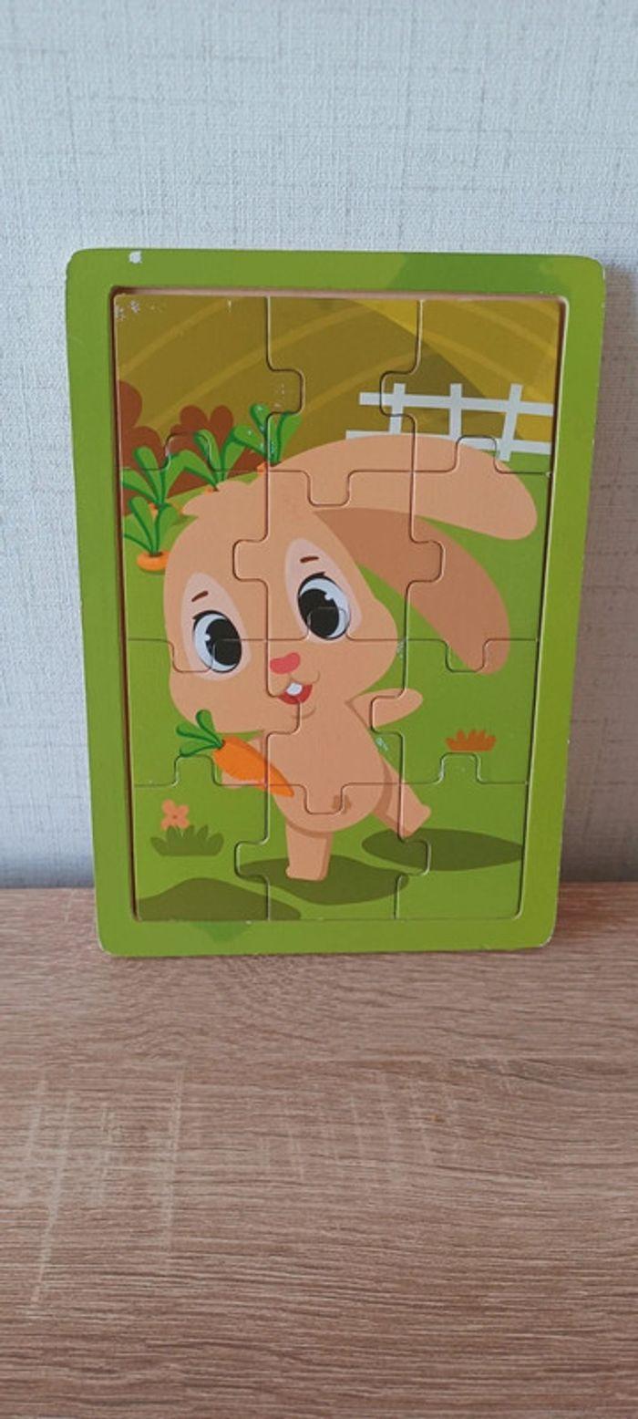 Jouet : lot de 2 puzzles bébé/enfant en bois, 12 pièces chacun - photo numéro 7