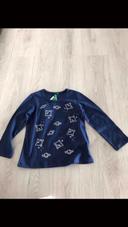 Sweat bleue benetton avec motifs planète taille 2 ans