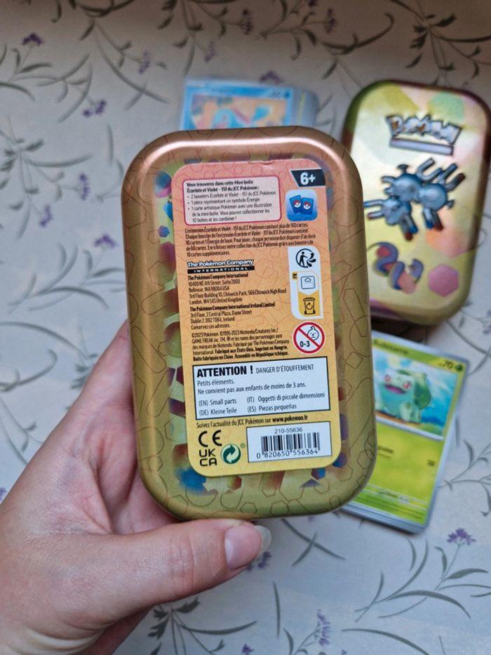 Lot 2 mini tins + carte sans doubles pokemon - photo numéro 6