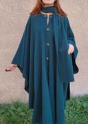 Manteau cape vert émeraude laine et cachemire Peter James