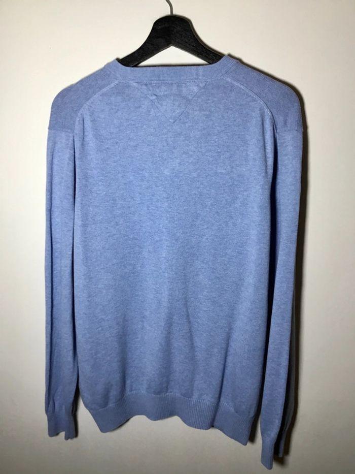 Pull col en v pour homme Tommy Hilfiger bleu ciel taille M 066 - photo numéro 2