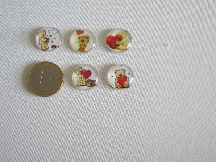 Lot de 6 Cabochons oursons - photo numéro 6