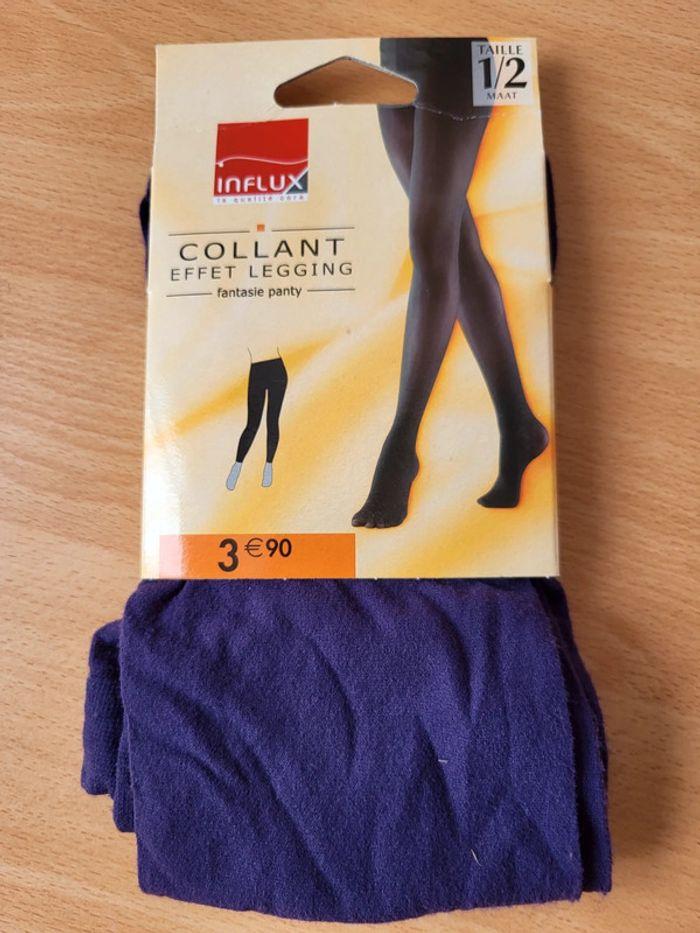 Collant violet effet legging - photo numéro 1