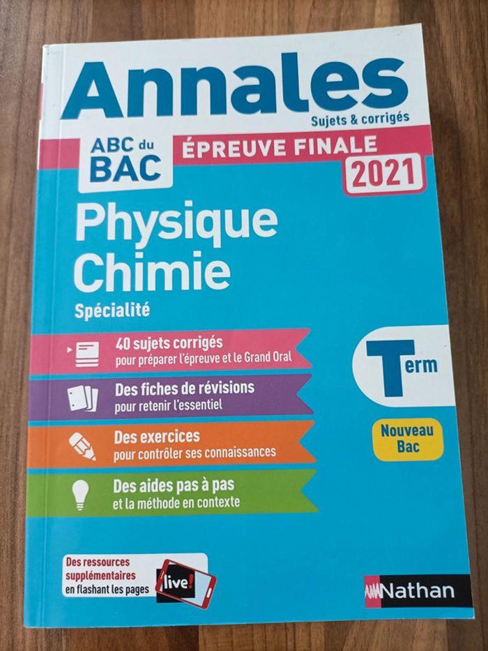 Livre annale bac général physique chimie - photo numéro 1