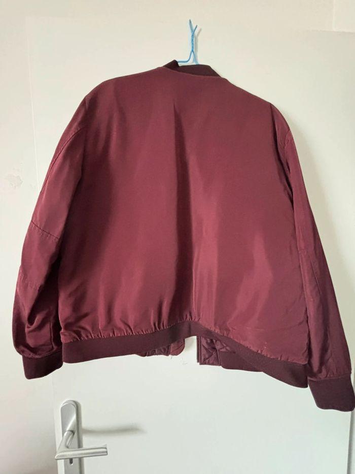 Blouson bombers bordeaux ZARA taille 42 - photo numéro 4