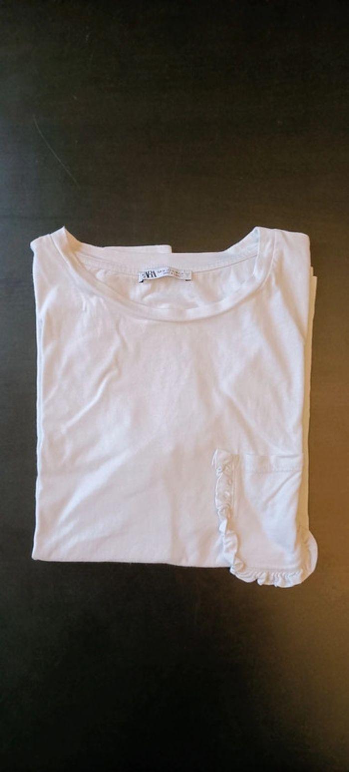 T-shirt Zara blanc taille M - photo numéro 1