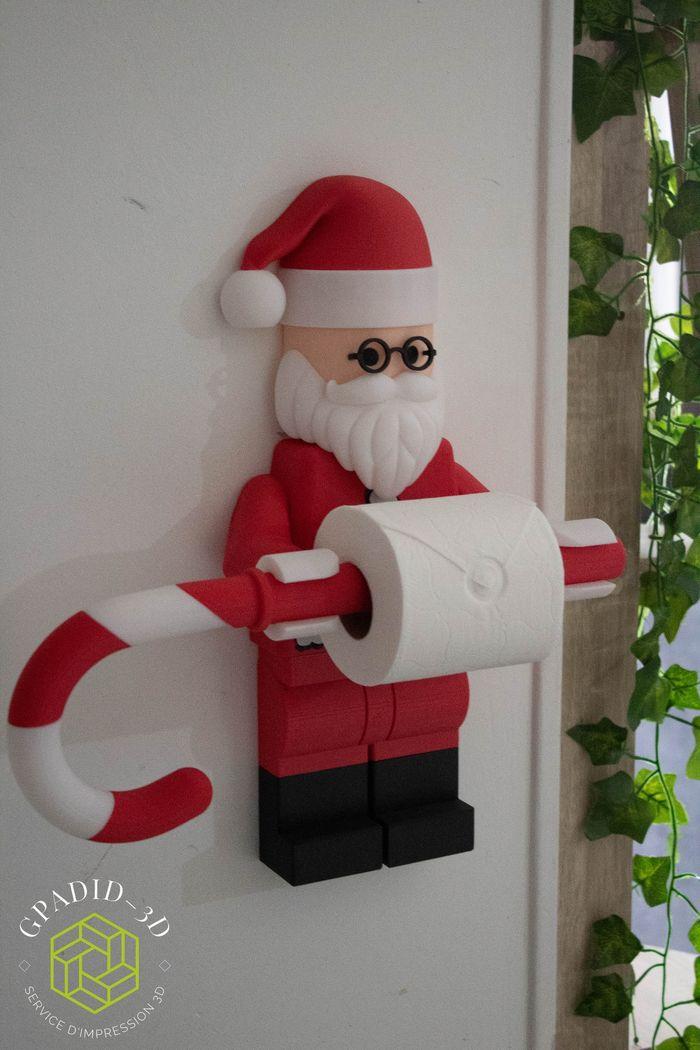 Dévidoir de papier toilette ou simple décoration murale dans un style Lego - photo numéro 1