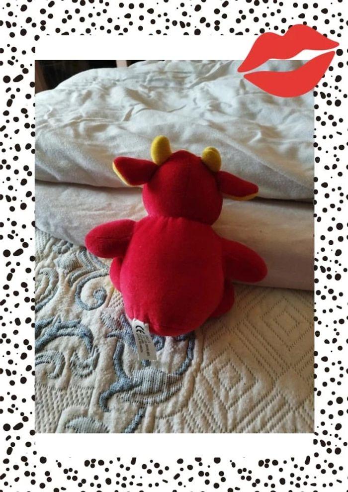 Mini peluche vache rouge et jaune - photo numéro 10