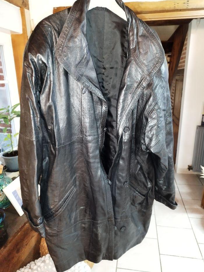 Veste cuir vintage - photo numéro 1