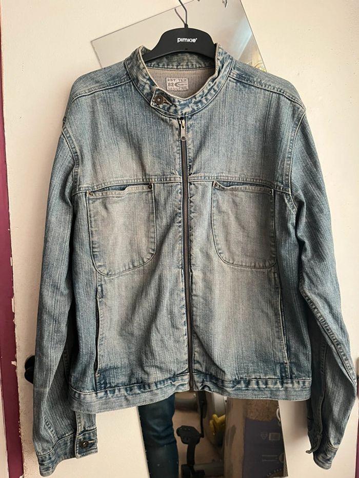 Veste en jeans effet délaver en L - photo numéro 4