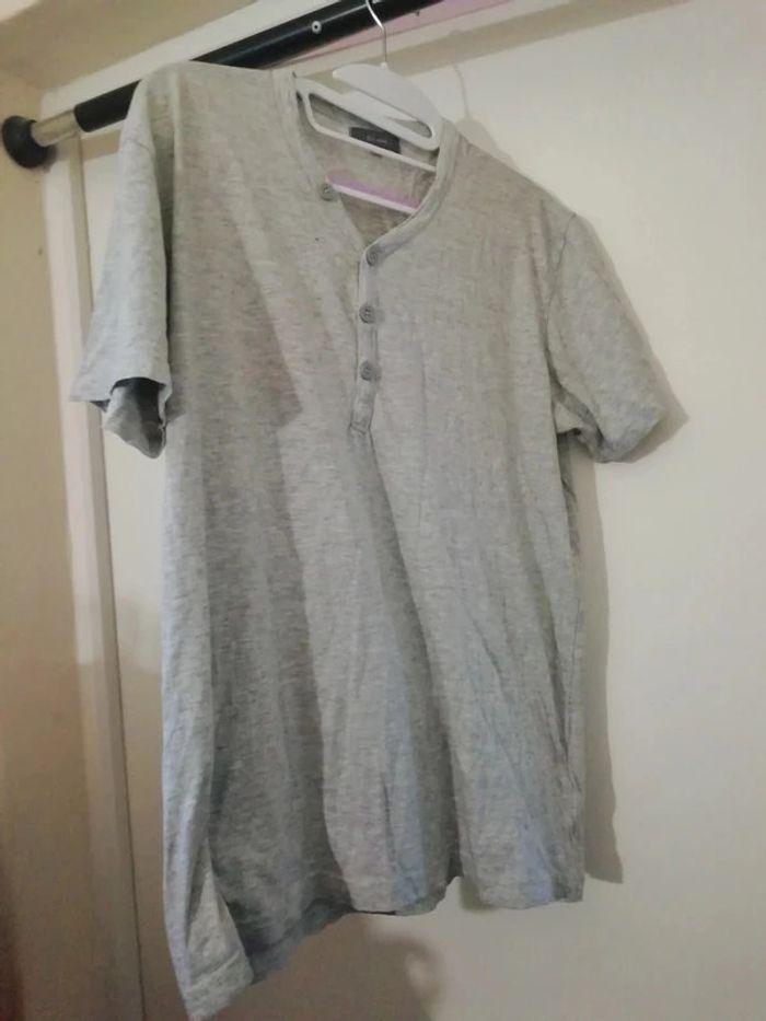 Tee shirt Tex man gris Taille M col en V - photo numéro 1