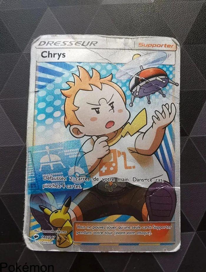 Carte Pokemon Chrys 146/147 Dresseur Full Art Soleil et lune 3 SL3 FR - photo numéro 1