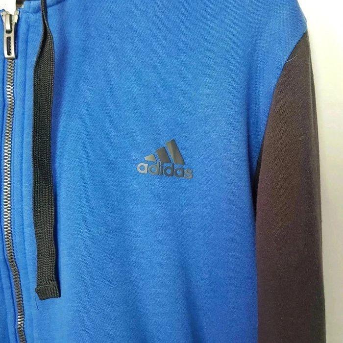 Gilet à capuche Adidas Noir et Bleu - photo numéro 3