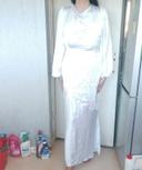 Robe demoiselle d'honneur satinée blanche Boohoo