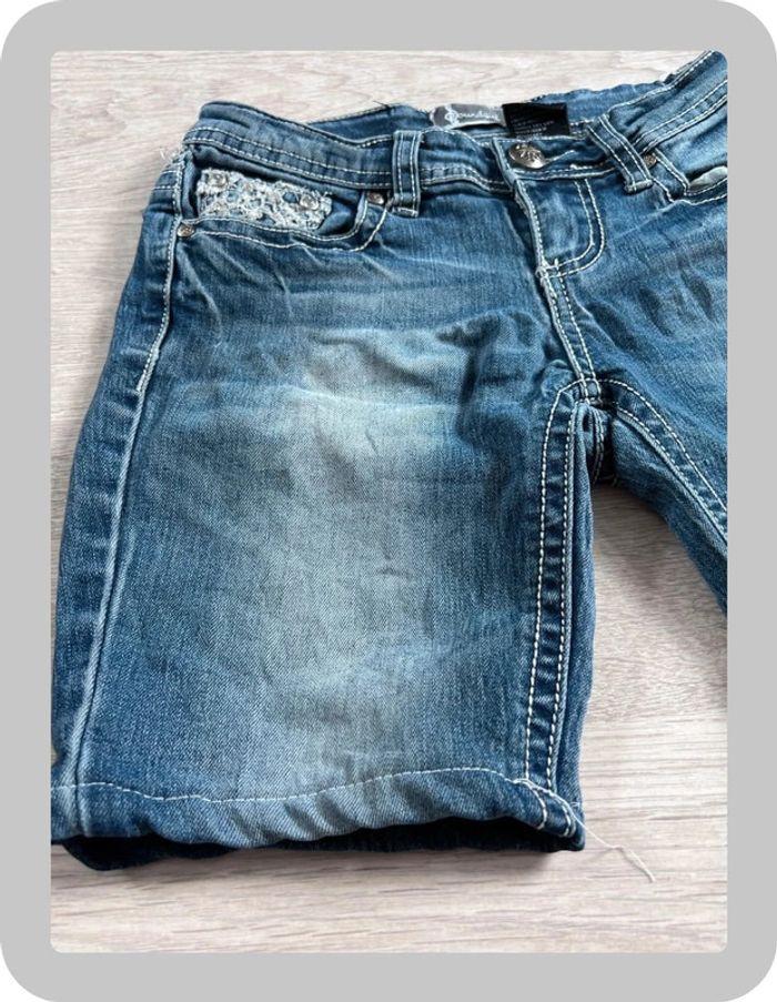 🩳 Short vintage brodé en jean  Bleu Taille XXS 🩳 - photo numéro 15