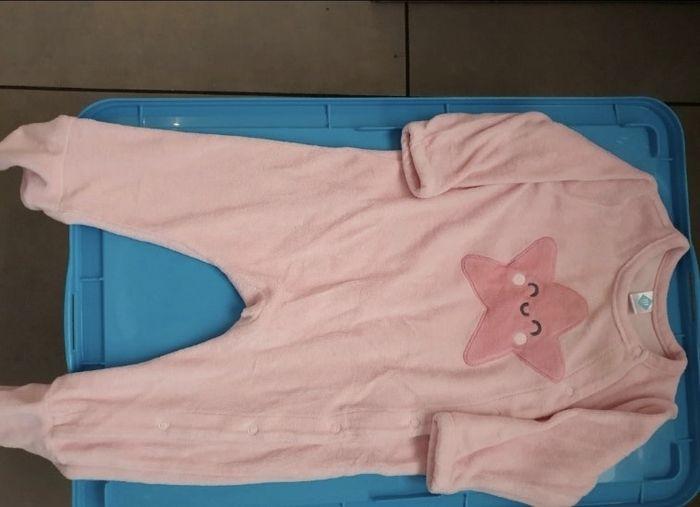 Lot 3 pyjamas en velours bébé - photo numéro 1