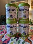 Physiolac bio 1, lot de 4 boîtes.