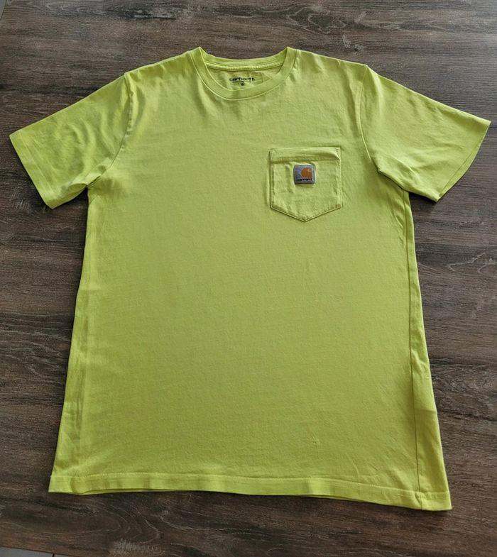 T-shirt Carhartt Vert Taille S Logo Brodé - photo numéro 2