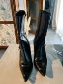 Bottes cuir noir