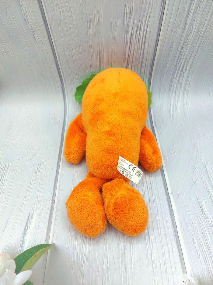 Peluche doudou légume carotte Lidl Playtive junior 2018 orange vert marron 29 cm - photo numéro 3