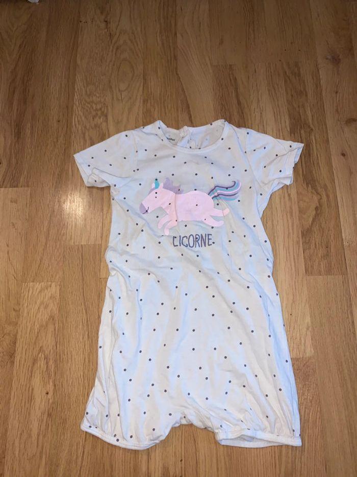 Barboteuse ensemble combi short 3 ans vertbaudet licorne 🦄 - photo numéro 1