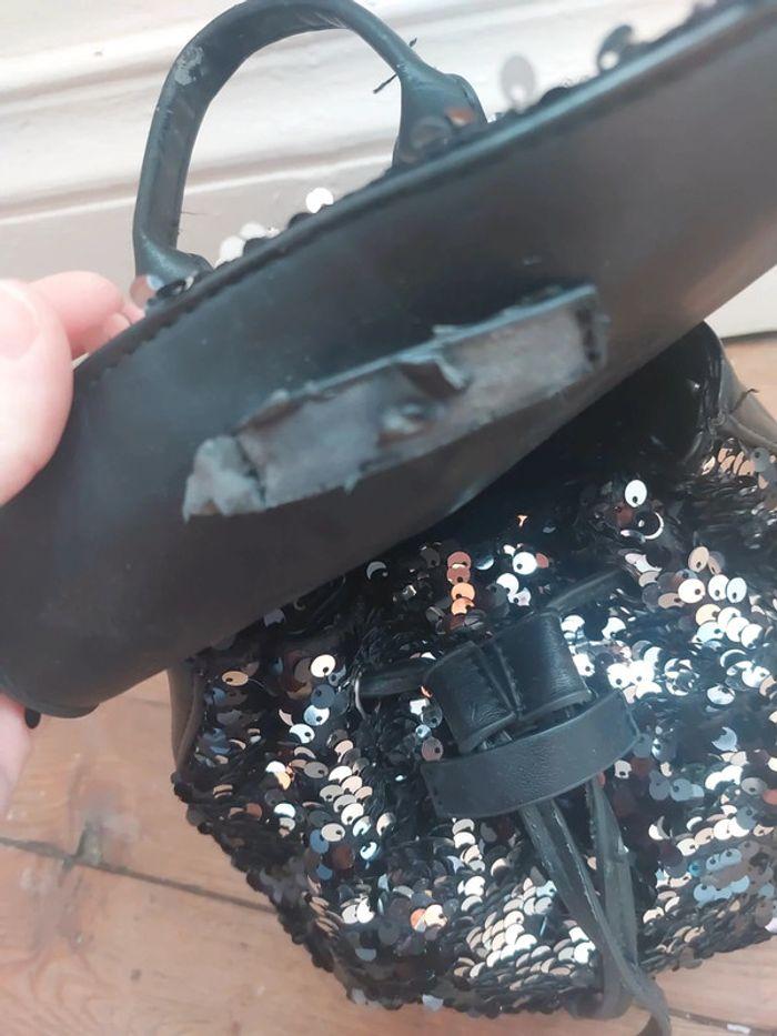 Sac à dos cuir noir et sequins missguided - photo numéro 3