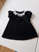 Robe noir en velours taille 3mois 60cm