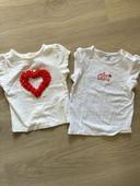 Lot 2 T-shirts Bebe fille