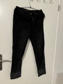 Jeans noir gris avec strass- taille 38/M