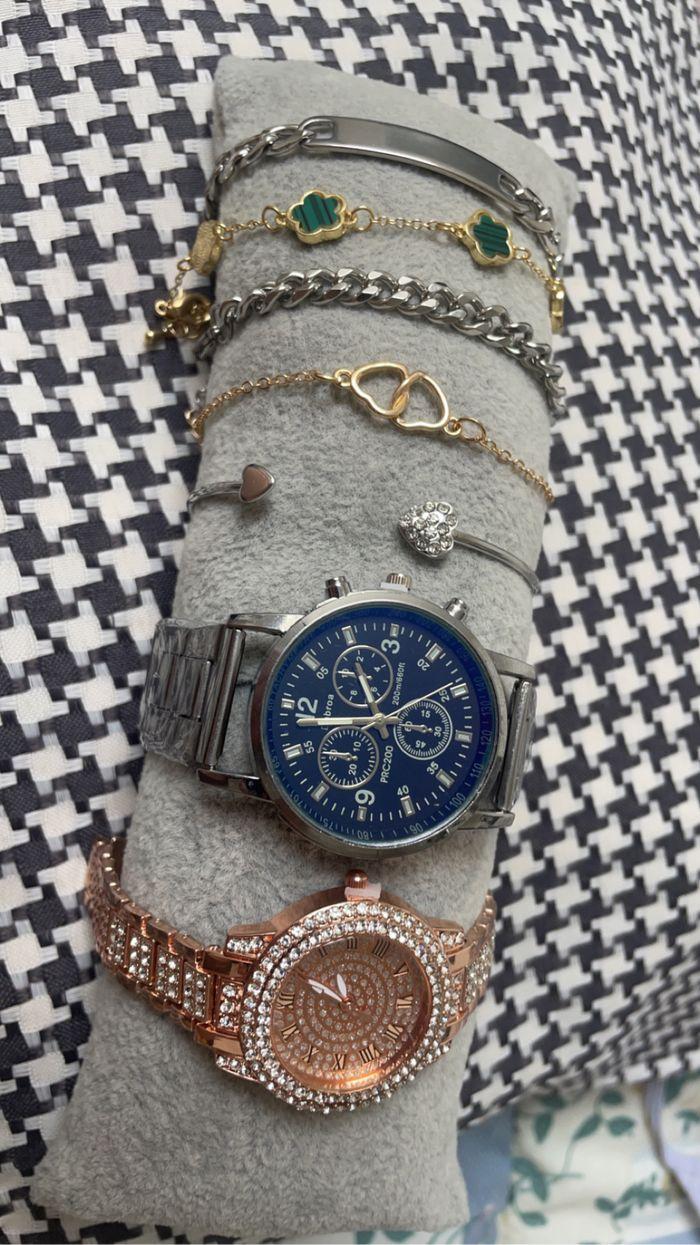 lot de 2 montres et bracelet