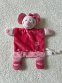 Doudou plat souris rose Nicotoy