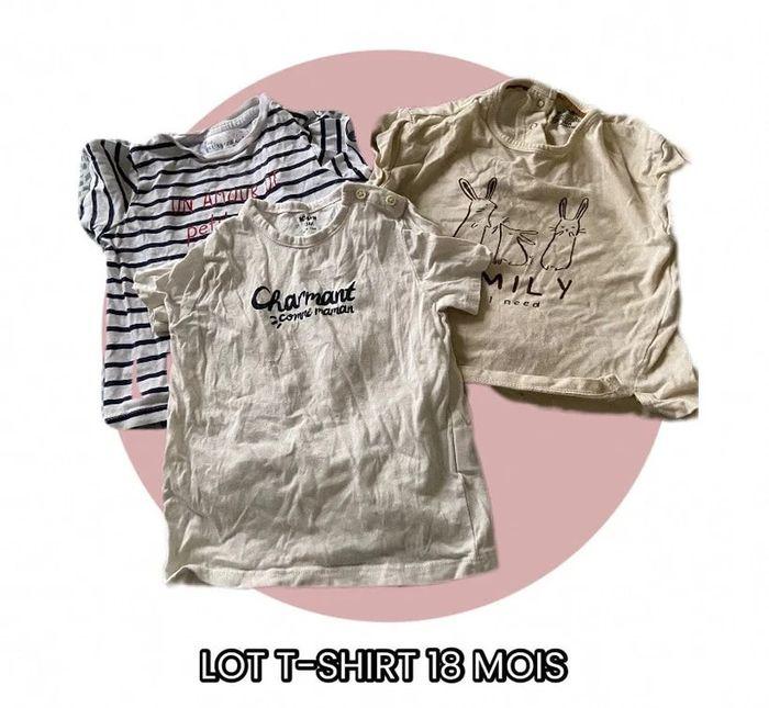 🐣 lot t-shirt manches courtes 18 mois très bon état 🐣 - photo numéro 1