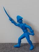 Figurine / soldat plastique bleu La roche aux fées