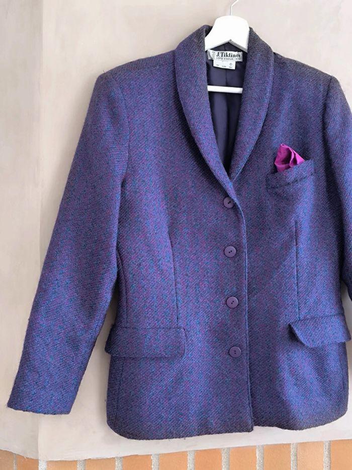 💜 Veste blazer chaude laine vintage 38 💜 - photo numéro 1