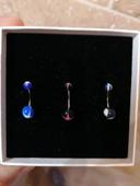 Lot de 3 piercing nombril