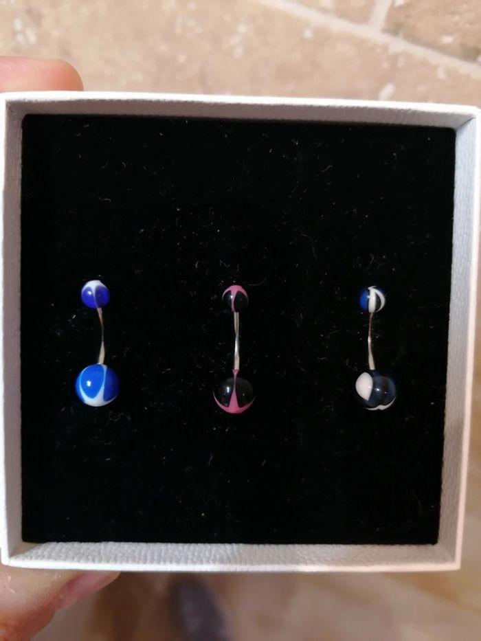 Lot de 3 piercing nombril