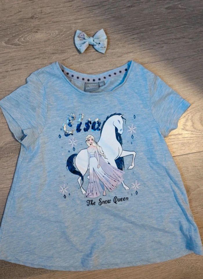 Tee shirt et barrette Elsa