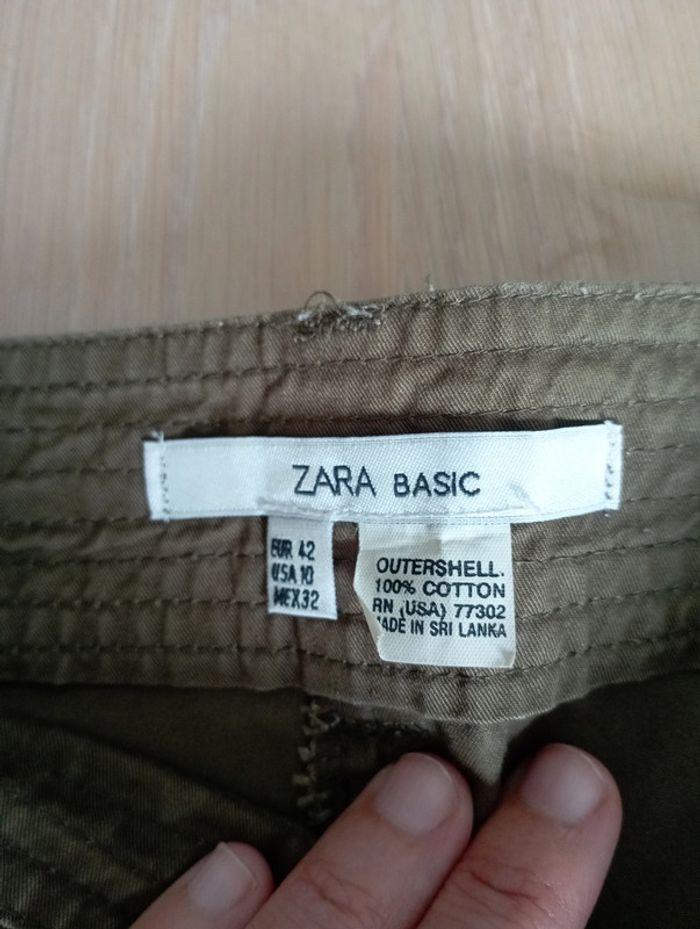 Pantacourt kaki Zara 42 - photo numéro 3